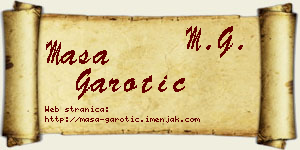 Maša Garotić vizit kartica